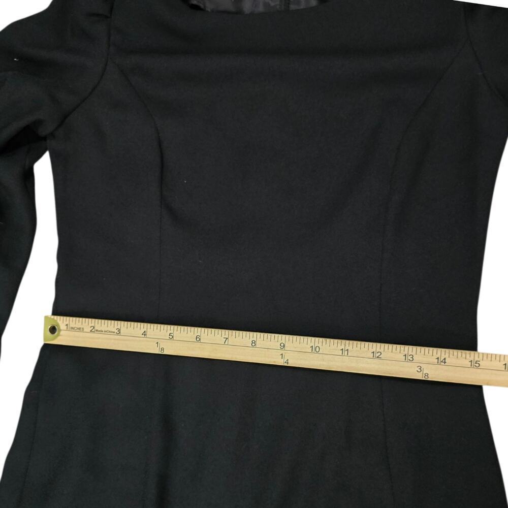 Vintage Victor Costa Neiman Marcus Black Ruffle Hem Cocktail Dress 8 - Picture 10 of 11